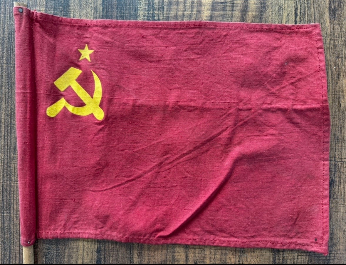 Original Soviet-Era Hammer & Sickle Flag