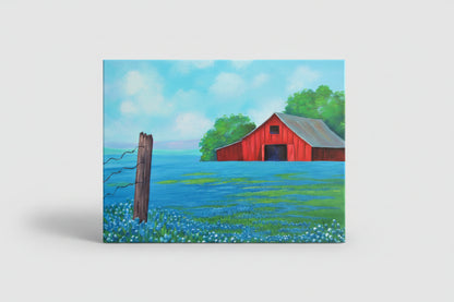 Red Barn & Bluebonnets