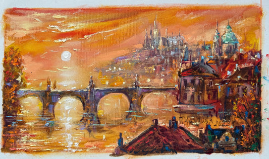 Sunset over Charles Bridge